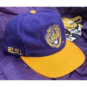 Vintage 90s LSU Tigers Rare American Needle Otto Wool Snapback Hat Cap